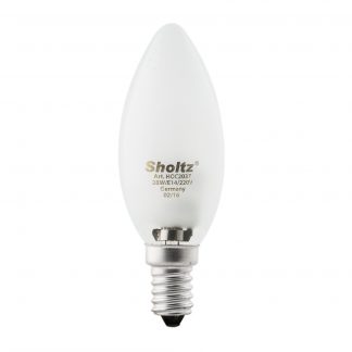 Купить Лампа галогенная SHOLTZ E14 28W 2700К 220V свеча в Санкт-Петербурге по недорогой цене и с быстрой доставкой.