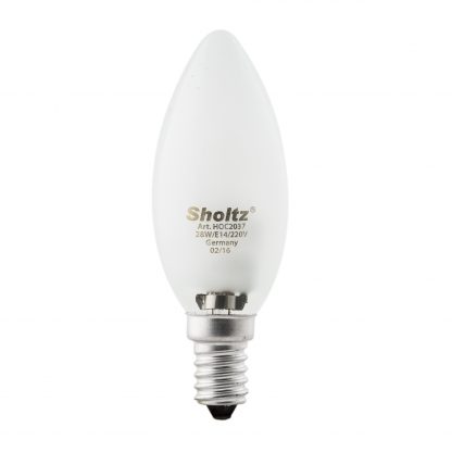 Купить Лампа галогенная SHOLTZ E14 28W 2700К 220V свеча в Санкт-Петербурге по недорогой цене и с быстрой доставкой.