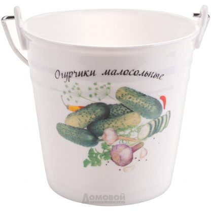 Купить Ведерко для малосольных огурчиков 15см фарфор в Санкт-Петербурге по недорогой цене и с быстрой доставкой.