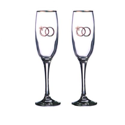 Купить Набор бокалов  д/шампанского Свадебные 2шт 170мл  стекло в Санкт-Петербурге по недорогой цене и с быстрой доставкой.