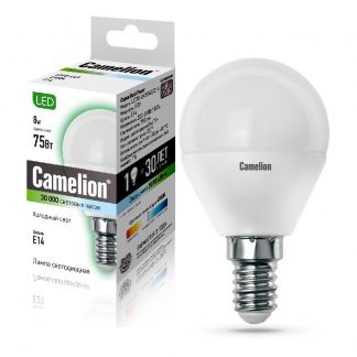 Купить Лампа светодиодная Camelion LED8-G45/845/E14 8Вт 220В в Санкт-Петербурге по недорогой цене и с быстрой доставкой.