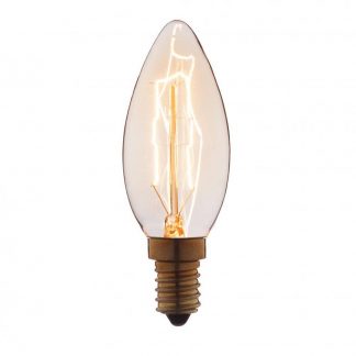 Купить Лампа накаливания декоративная 40вт C35 230в Е14 винтаж в Санкт-Петербурге по недорогой цене и с быстрой доставкой.