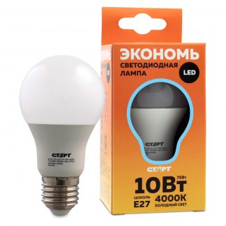 Купить Лампа светодиодная СТАРТ ECO LEDGLSE27 10W 40  груша холодн в Санкт-Петербурге по недорогой цене и с быстрой доставкой.