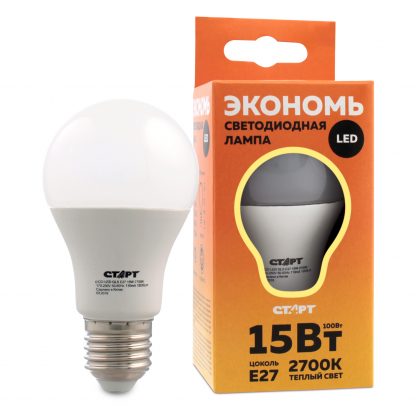 Купить Лампа светодиодная СТАРТ ECO LEDGLSE27 15W 30 груша тепл в Санкт-Петербурге по недорогой цене и с быстрой доставкой.
