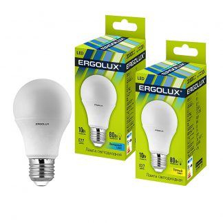 Купить Лампа светодиодная Ergolux LED-A60-10W-E27-3K ЛОН 10Вт E27 3000K 172-265В в Санкт-Петербурге по недорогой цене и с быстрой доставкой.