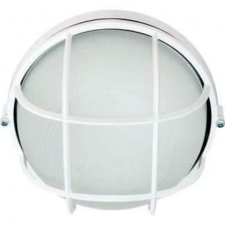 Купить Светильник банный НПП-60w круглый термостойкий с решеткой IP54 белый в Санкт-Петербурге по недорогой цене и с быстрой доставкой.