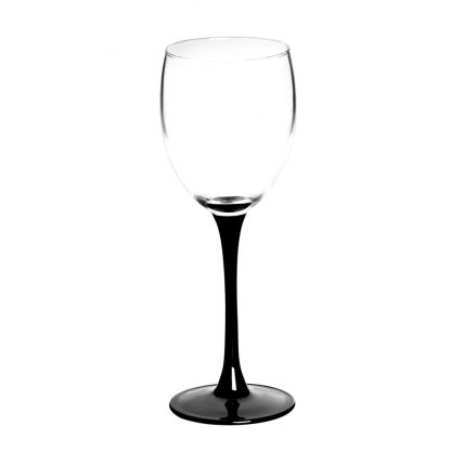 Купить Набор бокалов  д/вина Домино 6шт 250мл черная ножка стекло в Санкт-Петербурге по недорогой цене и с быстрой доставкой.