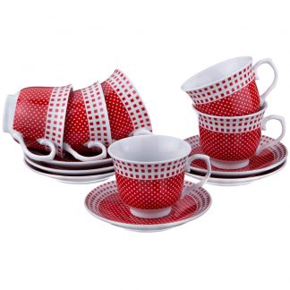 Купить Набор чайный Квадраты 6/12пр 220мл керамика в Санкт-Петербурге по недорогой цене и с быстрой доставкой.
